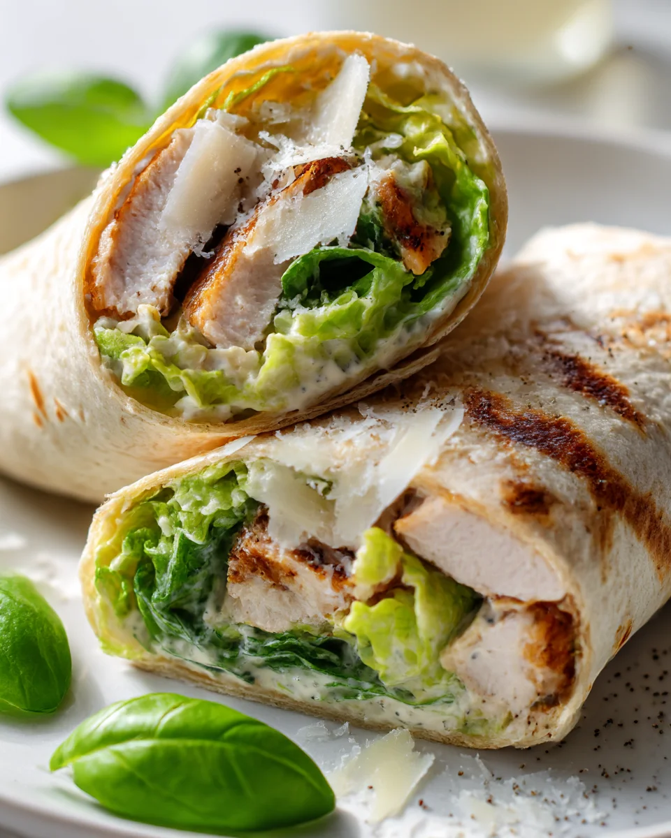 Best Grilled Chicken Caesar Wraps with Parmesan!