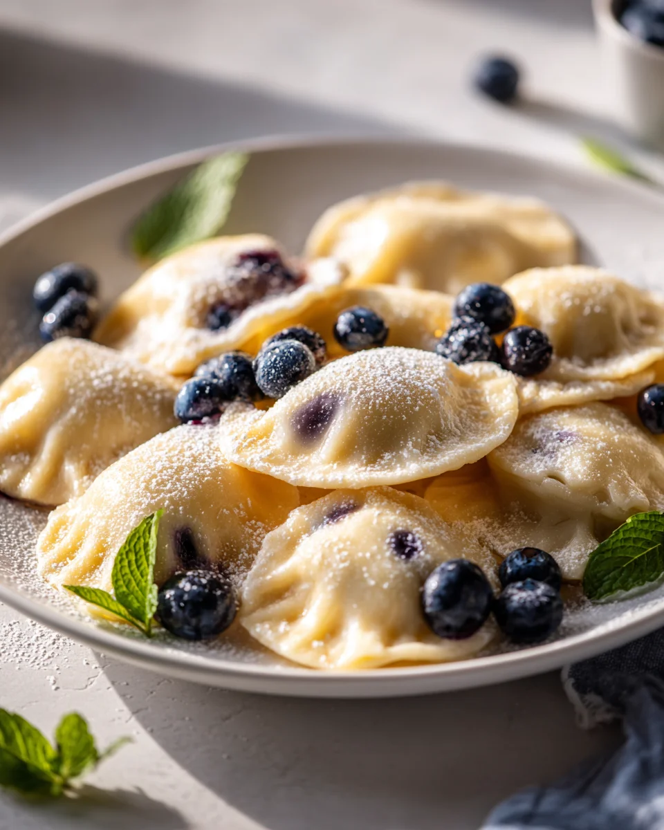 Delicious Gluten Free Blueberry Dessert Pierogi Recipe