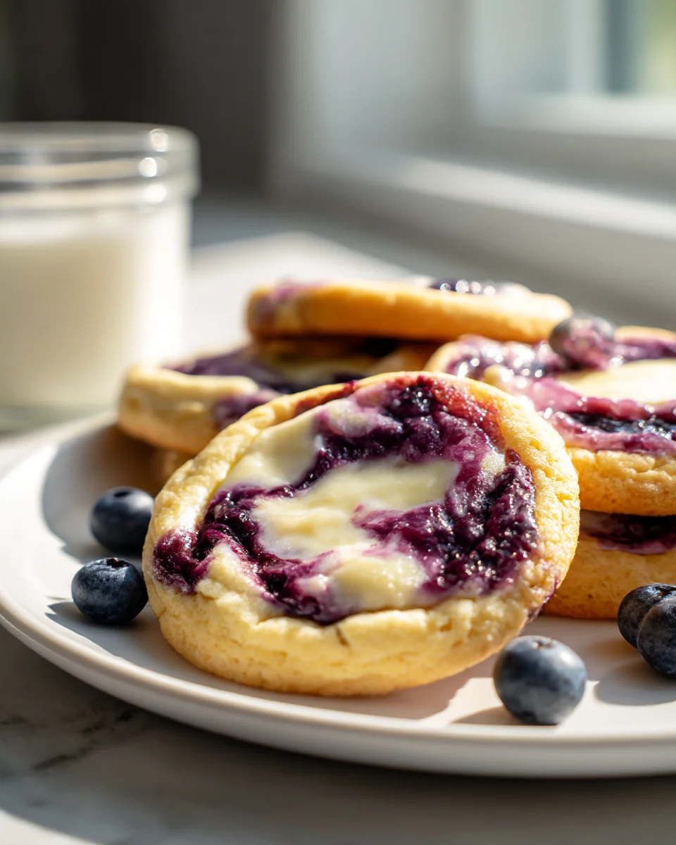 Easy Blueberry Cheesecake Swirl Cookies – A Must-Try!