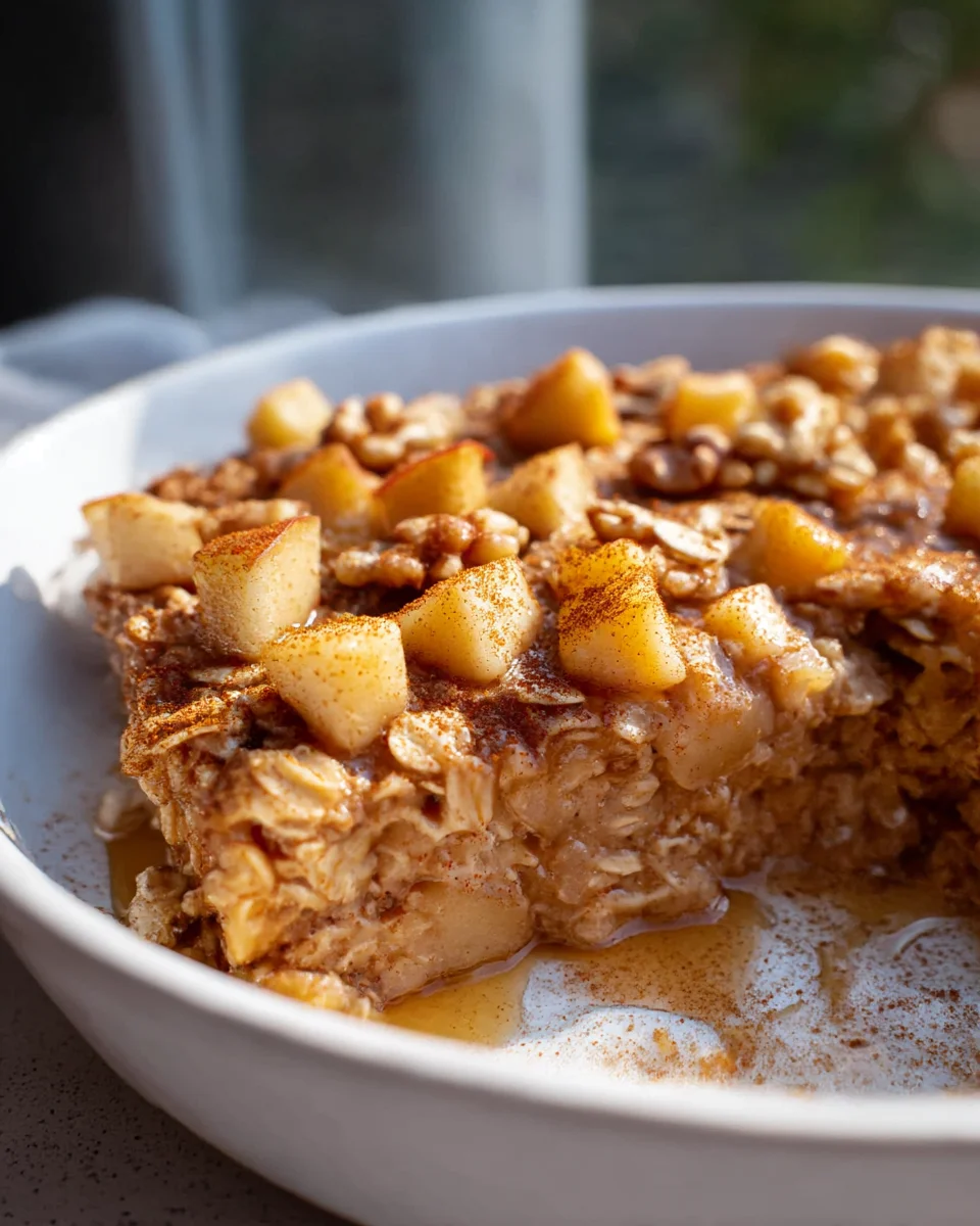 Easy Apple Baked Oatmeal - The Perfect Healthy Breakfast!