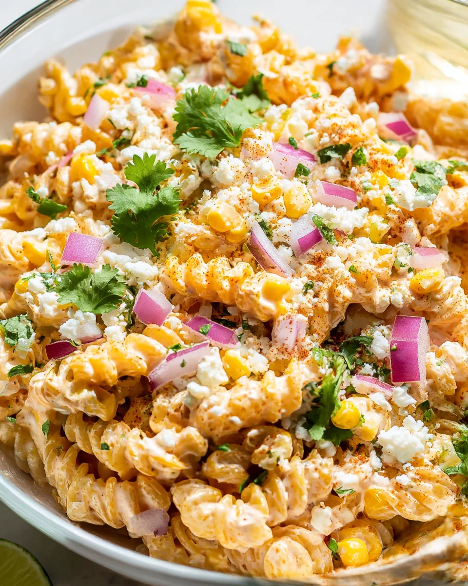 Mexican Street Corn Pasta Salad: Creamy & Zesty Recipe