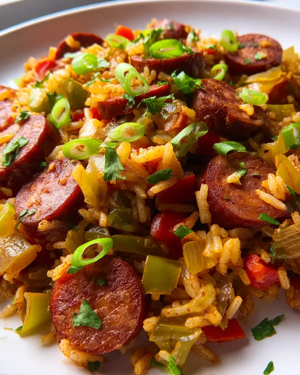 Easy & Flavorful Cajun Sausage and Rice Skillet Dinner