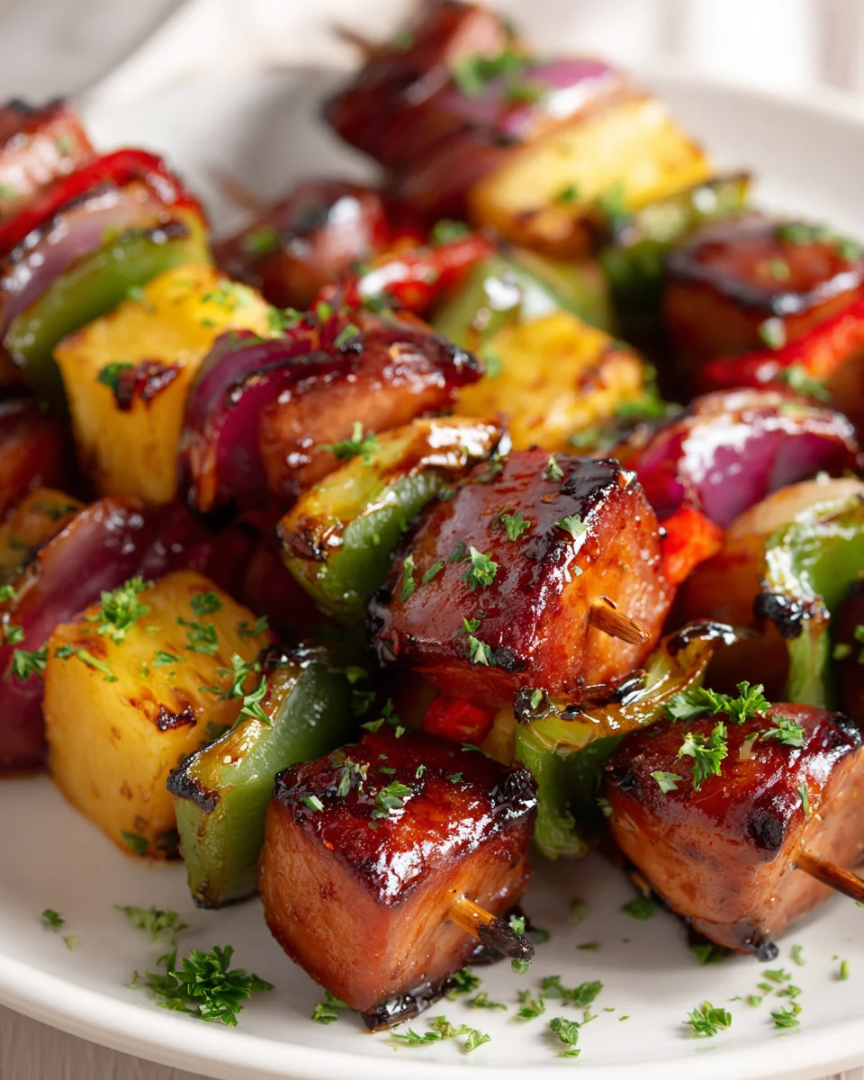Delicious Brown Sugar Pineapple Kielbasa Kabobs Recipe