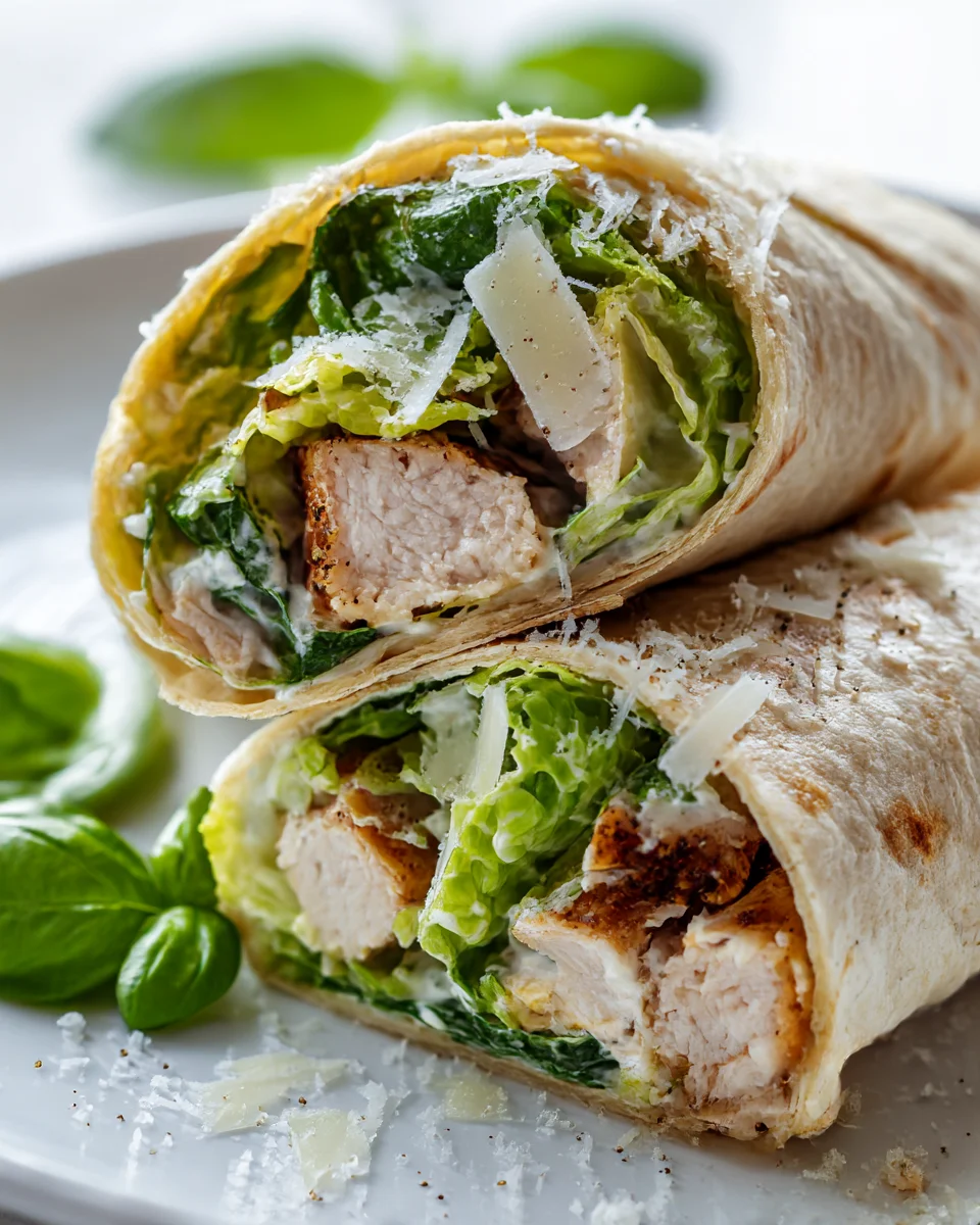 Best Grilled Chicken Caesar Wraps with Parmesan!