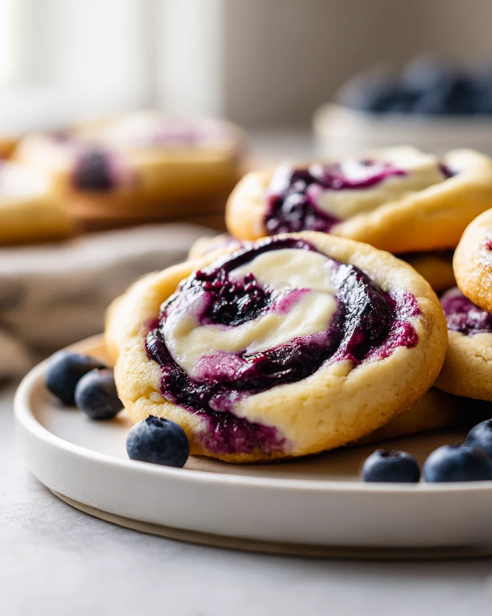 Easy Blueberry Cheesecake Swirl Cookies – A Must-Try!