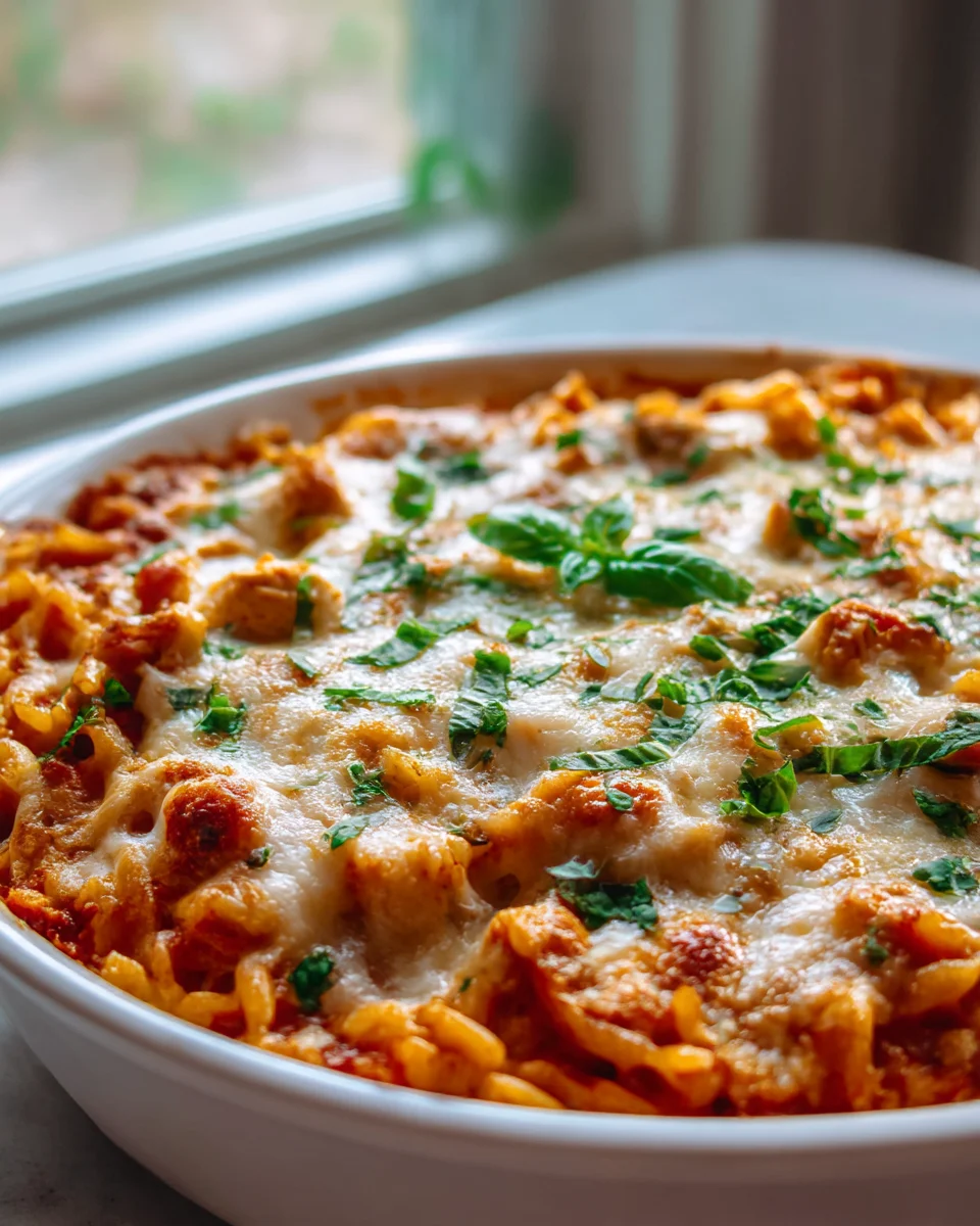 Chicken Parmesan Orzo Casserole Recipe: Easy Weeknight Meal