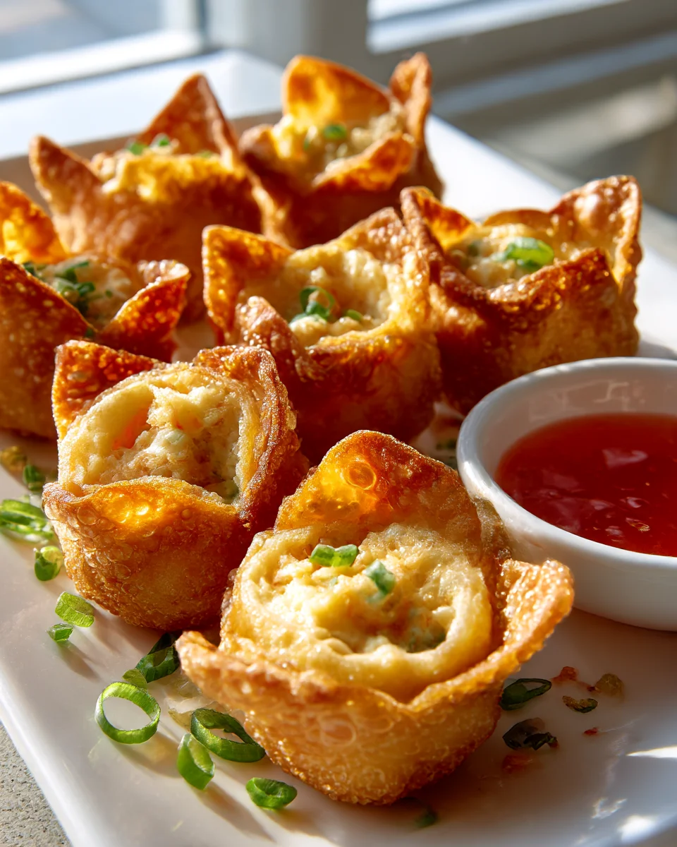 Delicious Crispy Crab Rangoon Bombs with Creamy Filling