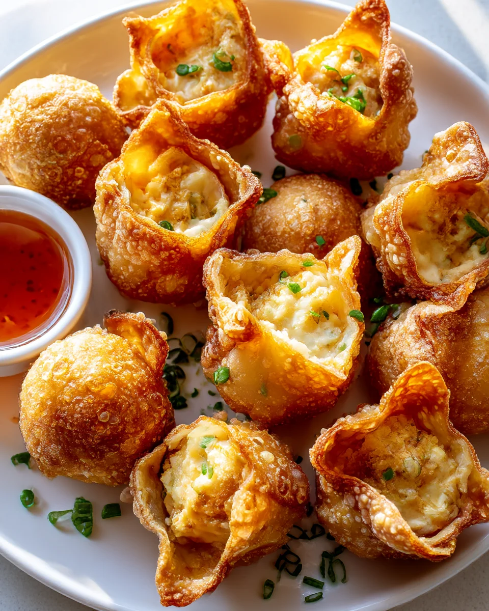 Delicious Crispy Crab Rangoon Bombs with Creamy Filling