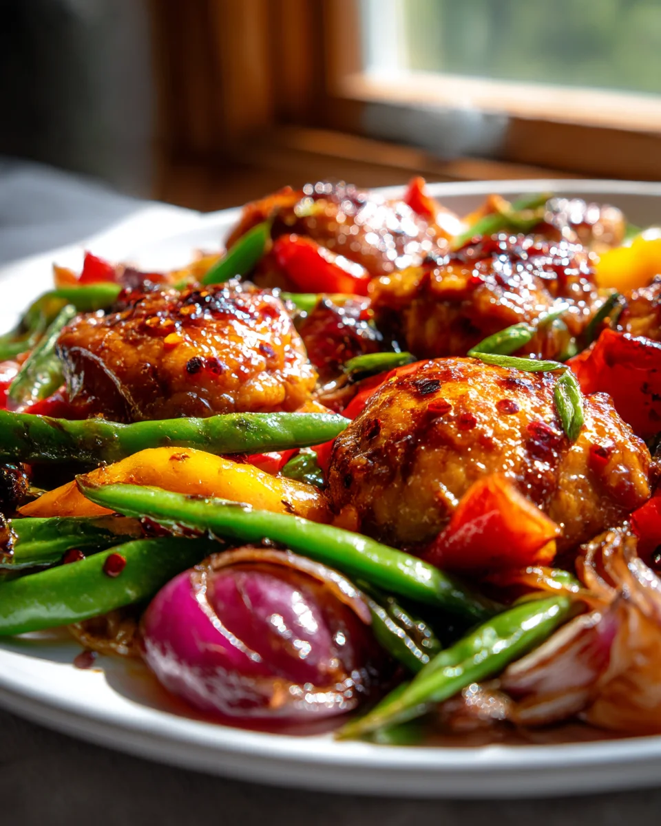 Spicy Dragon Chicken Sheet Pan Dinner: Quick & Flavorful Meal