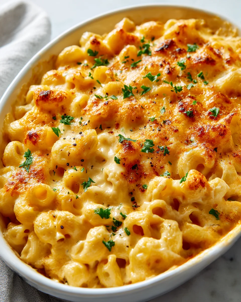 One Pot Three Cheese Macaroni Bake - Easy & Cheesy Meal