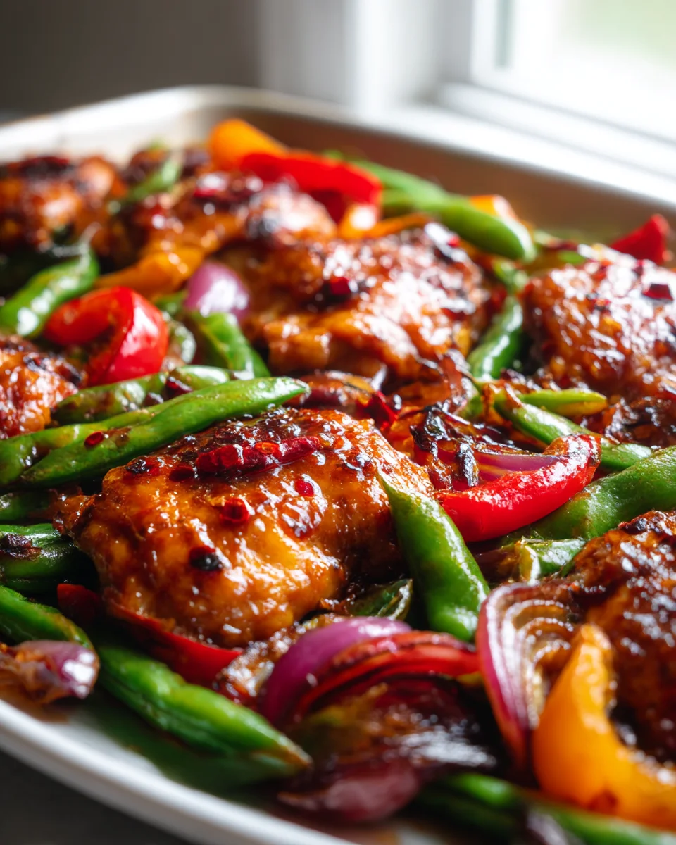 Spicy Dragon Chicken Sheet Pan Dinner: Quick & Flavorful Meal