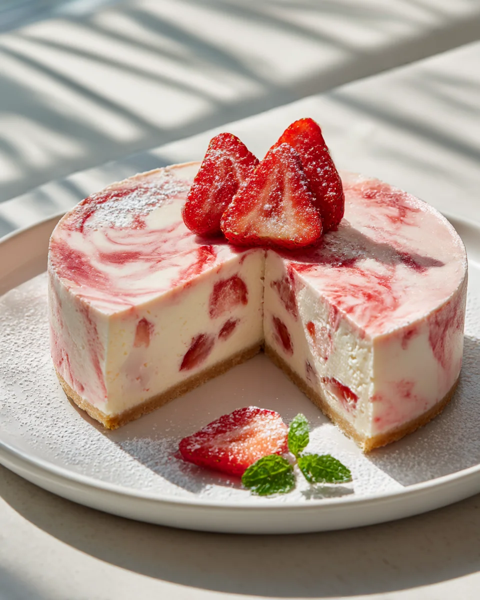 Best Strawberries And Cream Cheesecake – Easy Homemade Recipe