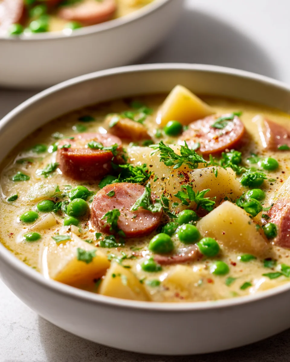 Set & Forget Slow Cooker Beef Sausage Potato Soup