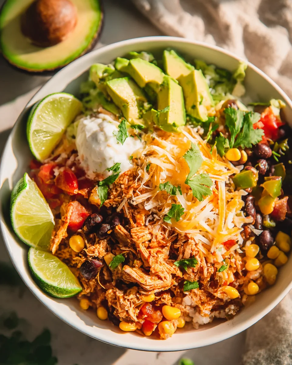 Healthy Clean Eating Slow Cooker Burrito Bowls Recipe