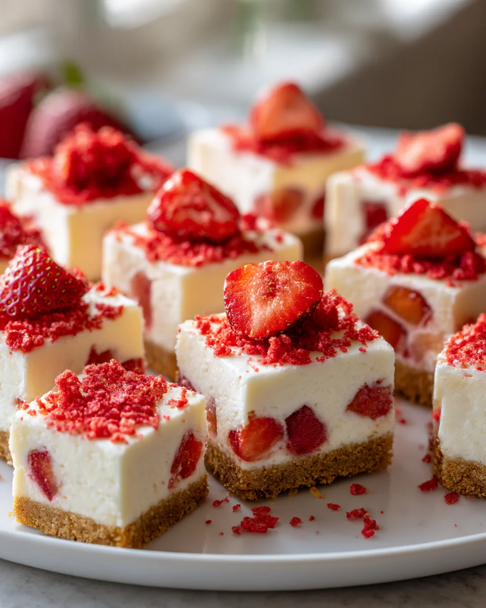 Strawberry Crunch Cheesecake Bites Recipe: Pure Delight!