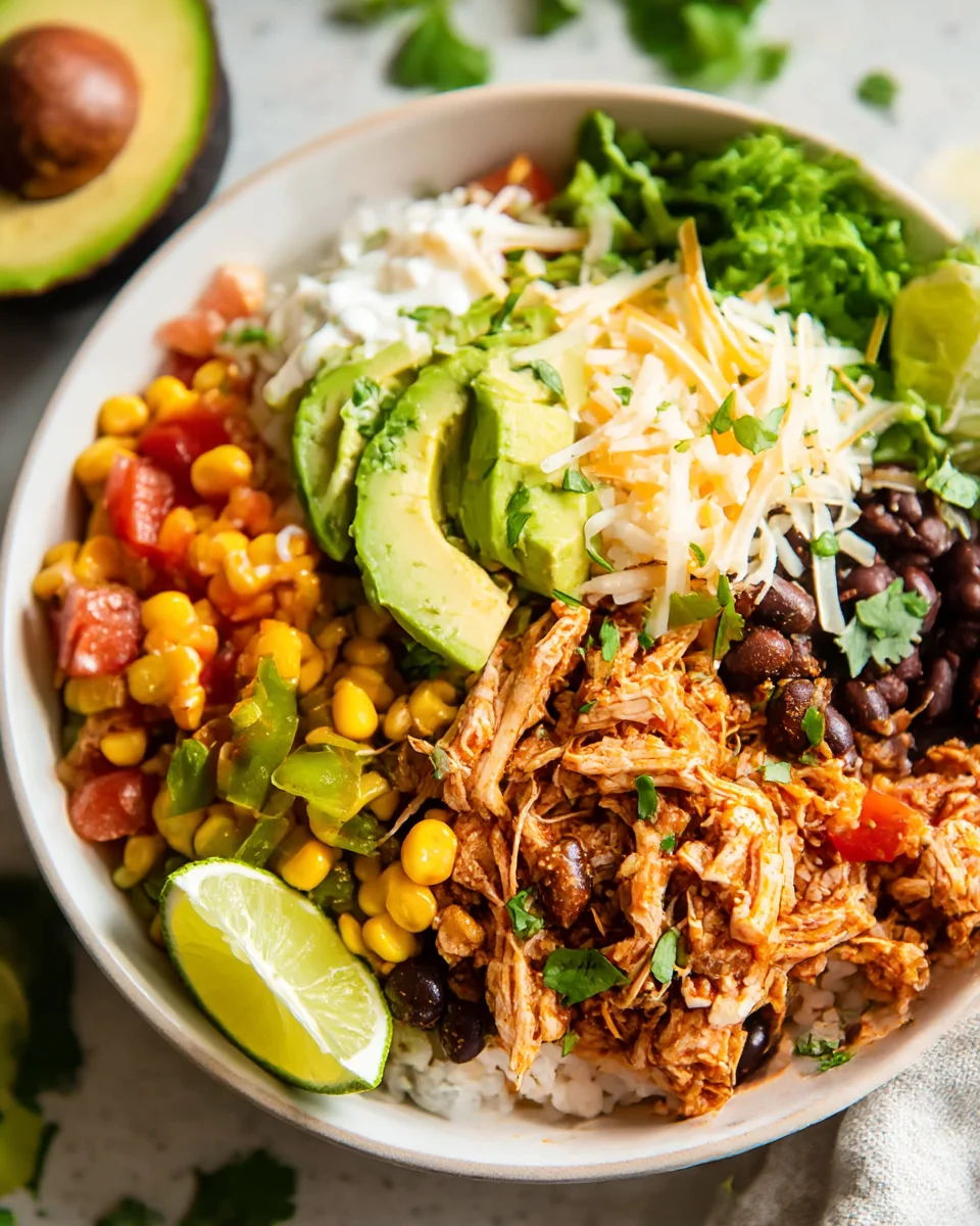 Healthy Clean Eating Slow Cooker Burrito Bowls Recipe