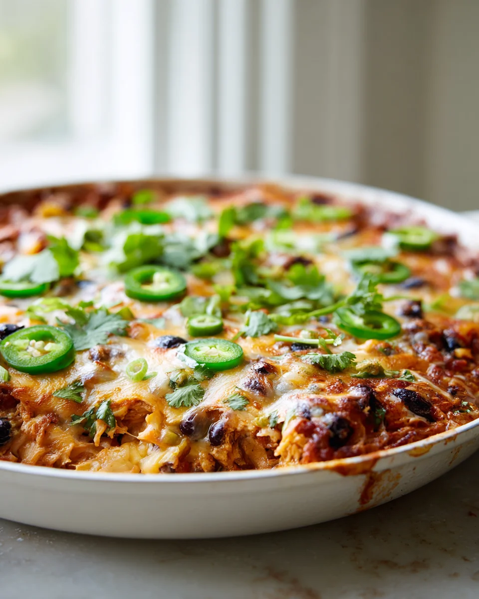 Cheesy Chicken Enchilada Skillet Bake: Easy One-Pan Delight