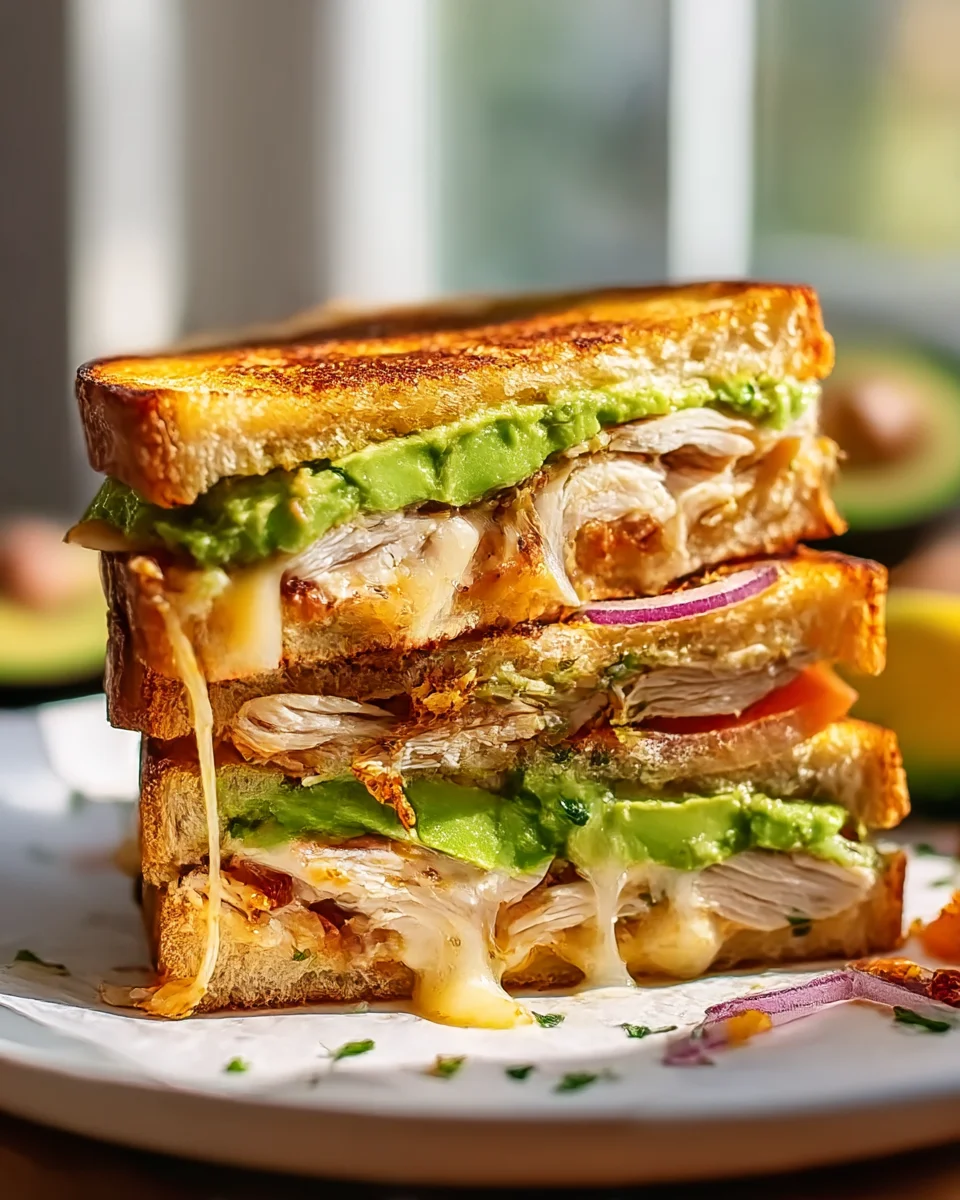Delicious Chicken Avocado Melt Sandwich Recipe to Savor!