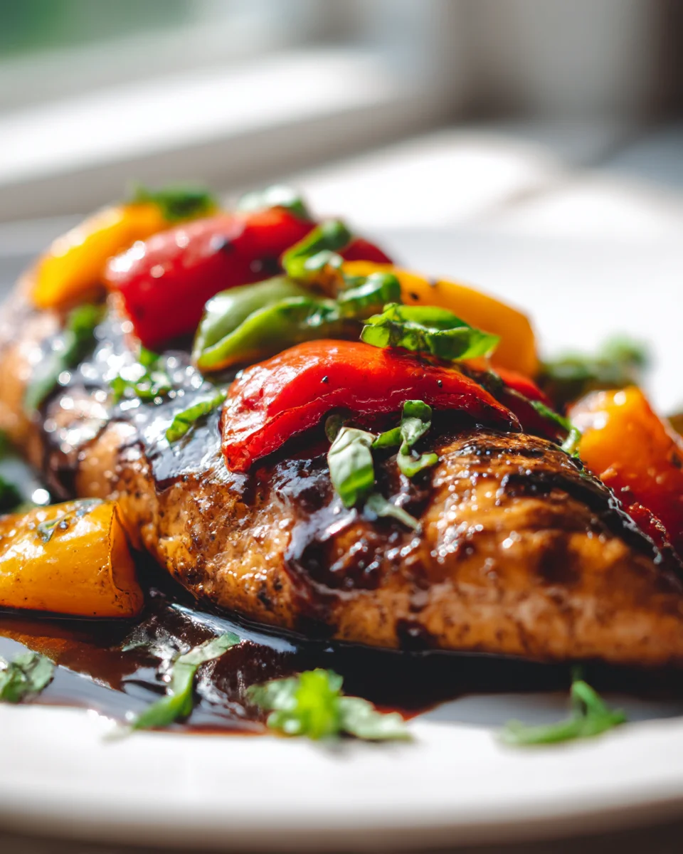 Balsamic Glazed Chicken with Bell Peppers: Easy, Flavorful Recipe