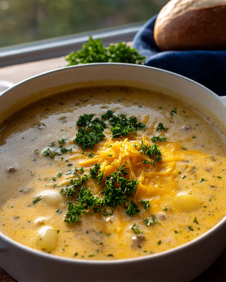 Cheesy Beef Potato Soup: Comforting, Creamy, and Delicious!