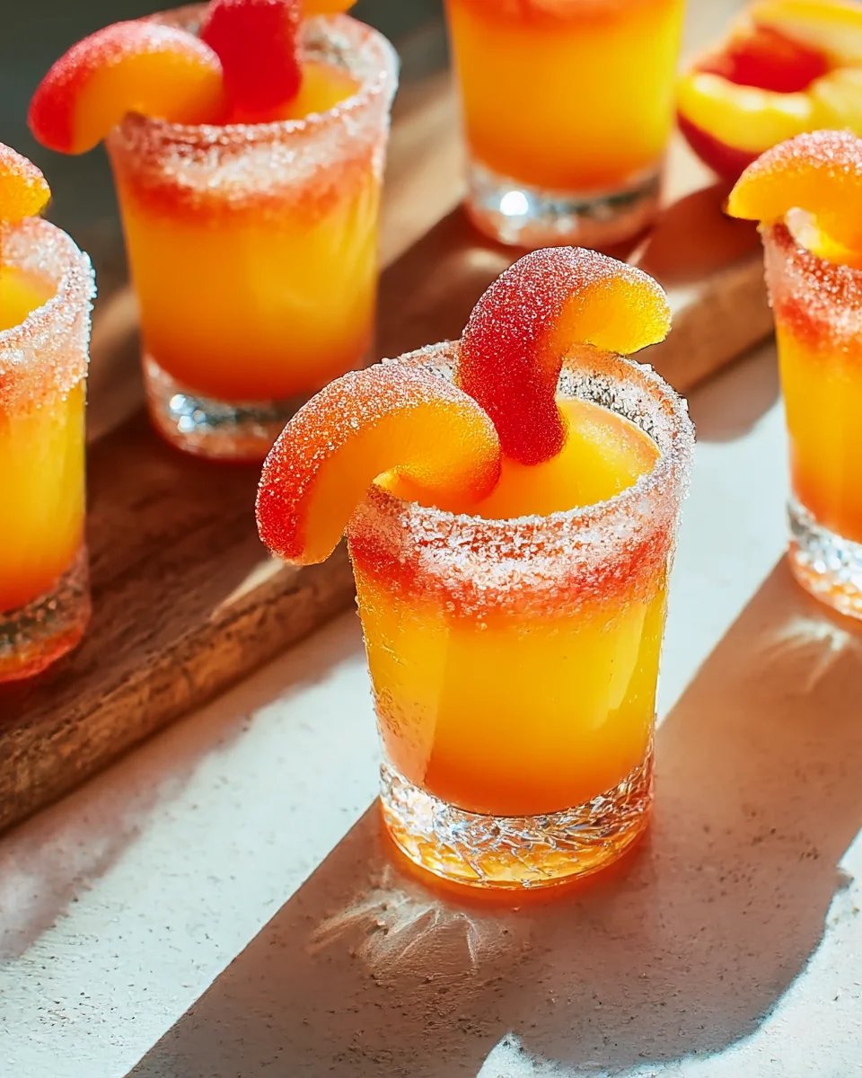 Delicious Peach Ring Pop Shots: Fun Non-Alcoholic Recipe!