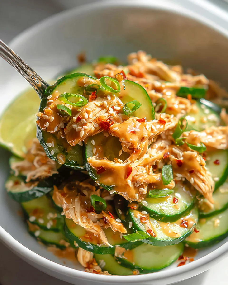 Zesty Thai Chicken Cucumber Salad Delight