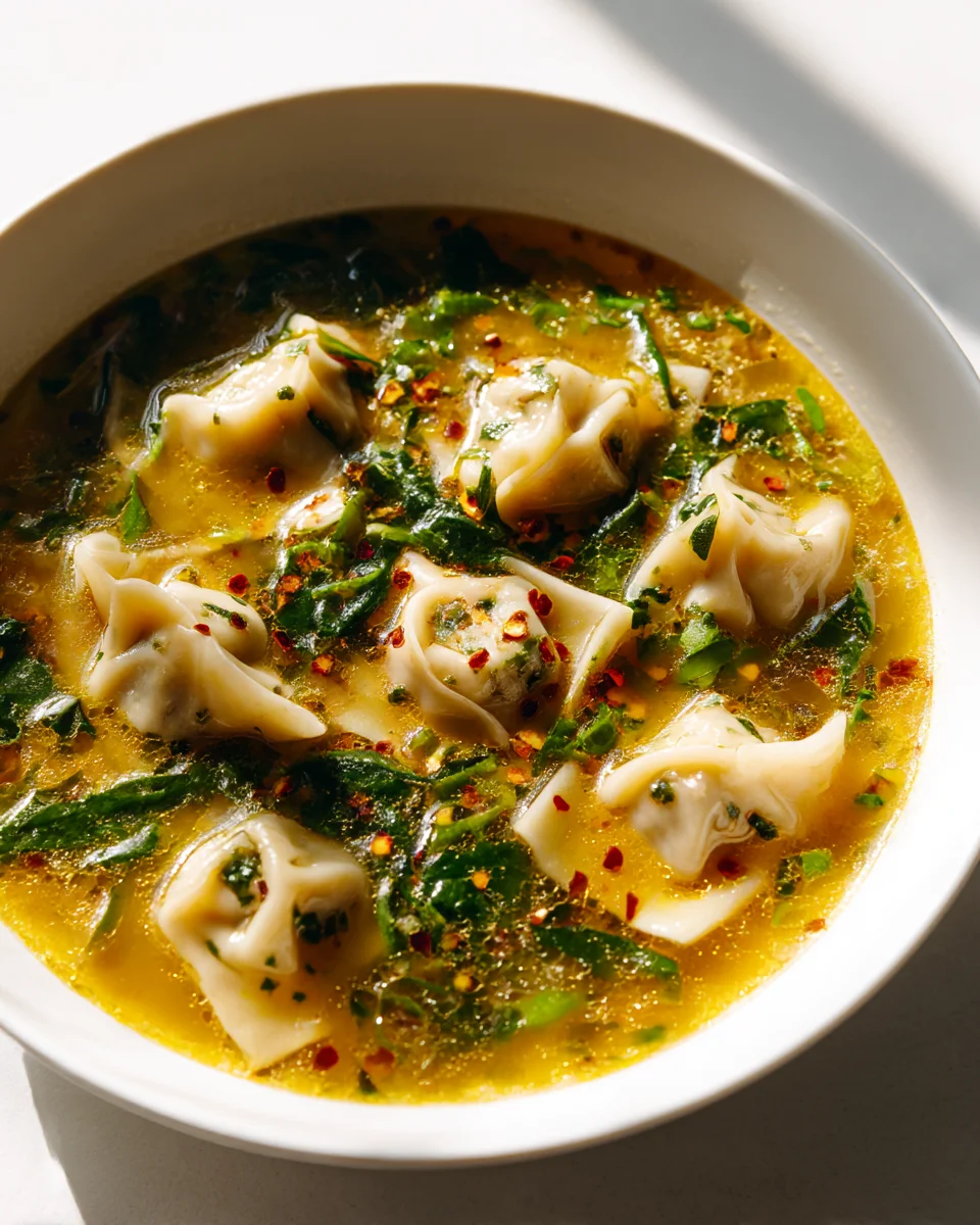 Delicious Thai Basil Chicken Potsticker Soup Recipe to Try!