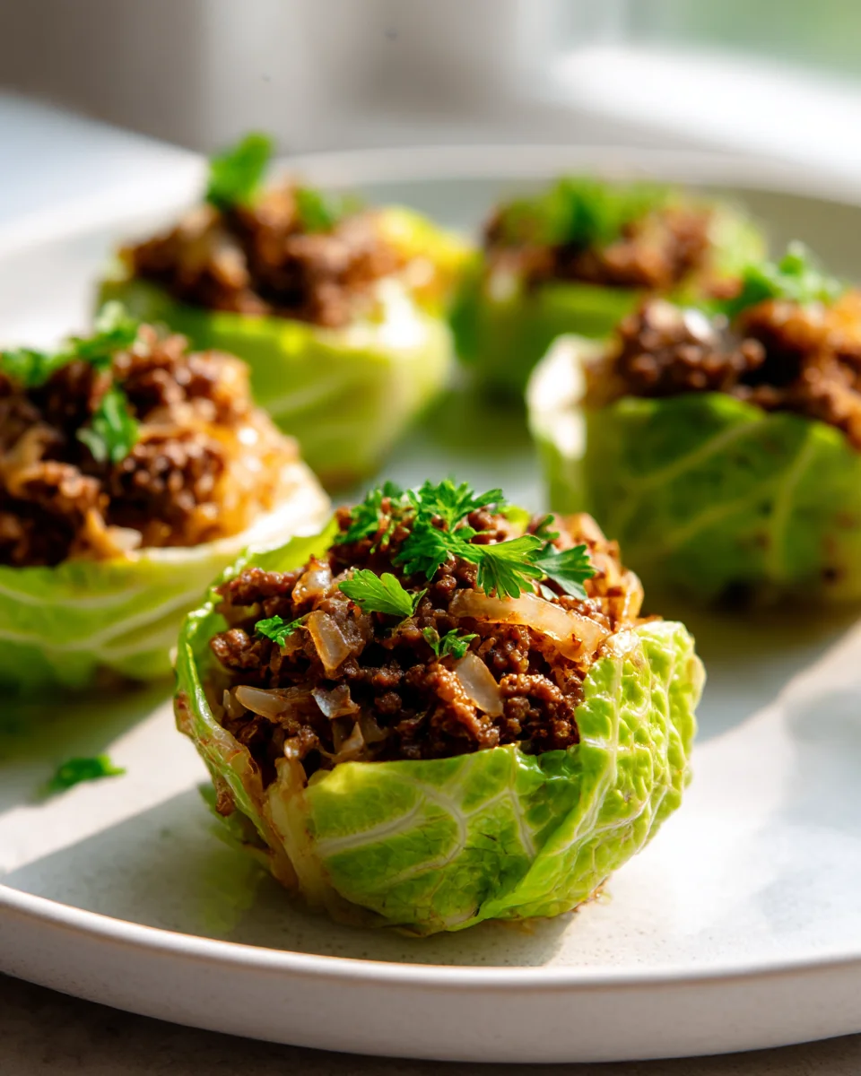 Beef and Sauerkraut Mini Cabbage Cups: Flavorful Bite-Sized Treats