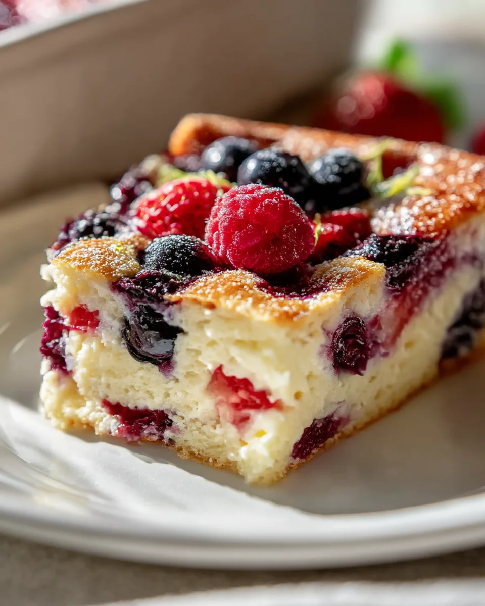 High Protein Triple Berry Bake: Delicious & Nutritious Treat!