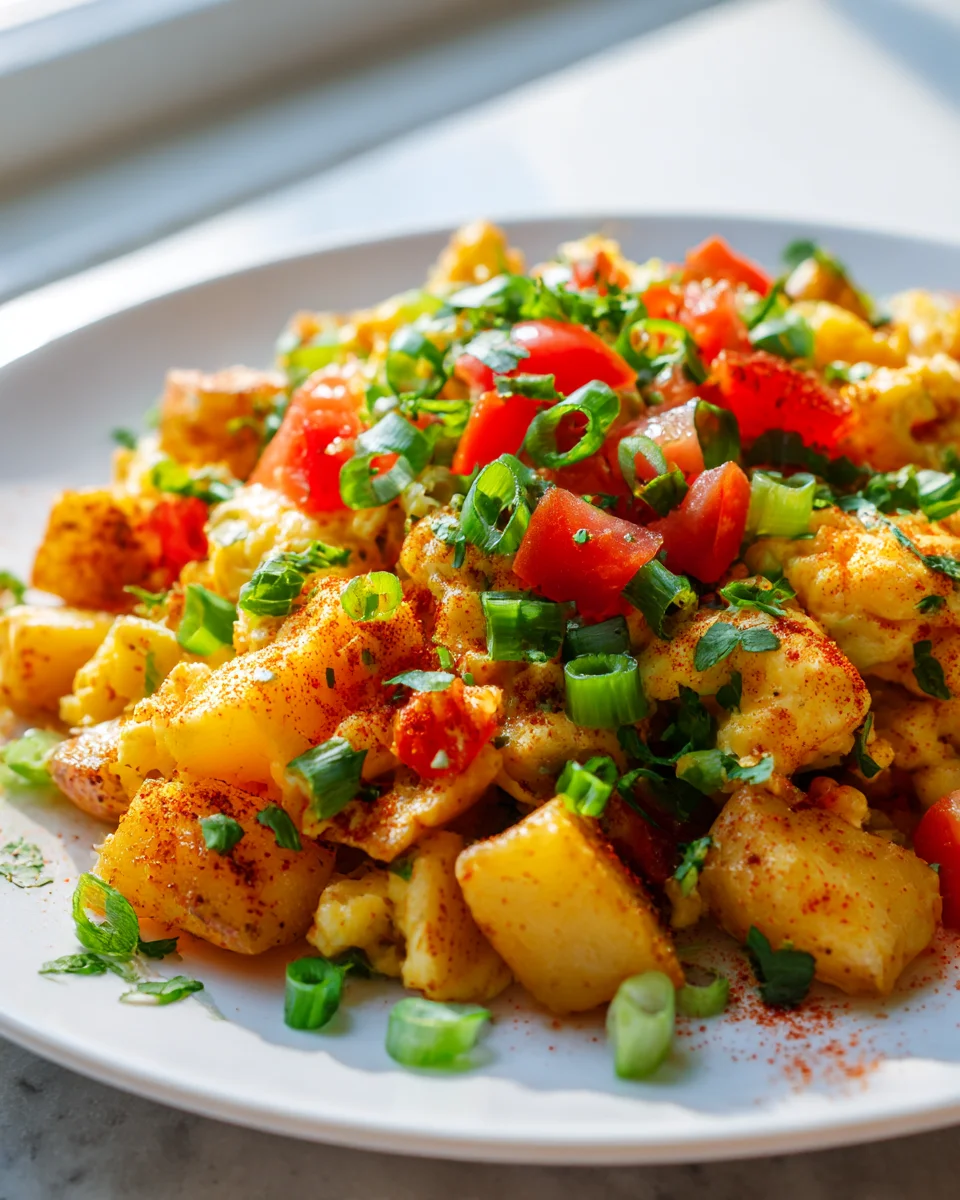 Tex Mex Egg & Potato Breakfast Skillet: Hearty & Flavorful!