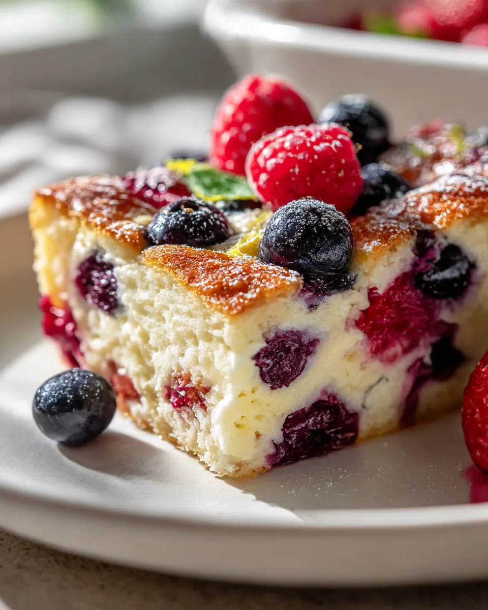 High Protein Triple Berry Bake: Delicious & Nutritious Treat!