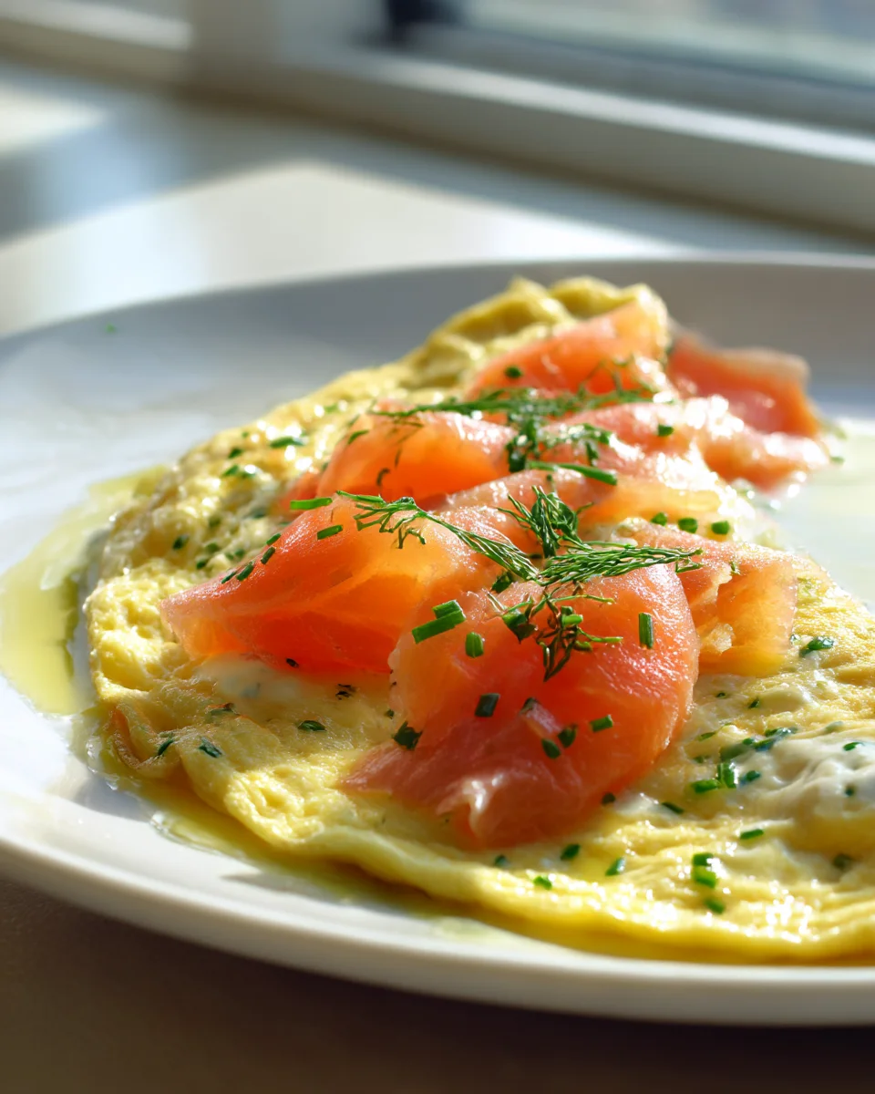 Delicious Smoked Salmon and Cream Cheese Omelette Recipe