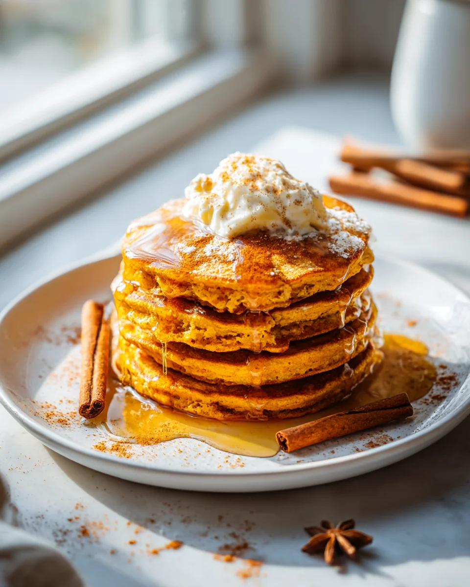 Pumpkin Spice Pancakes with Cinnamon Butter Recipe Delight