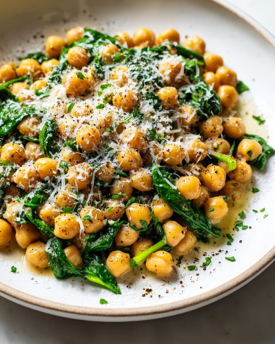 Marry Me Chickpea Skillet with Spinach and Parmesan