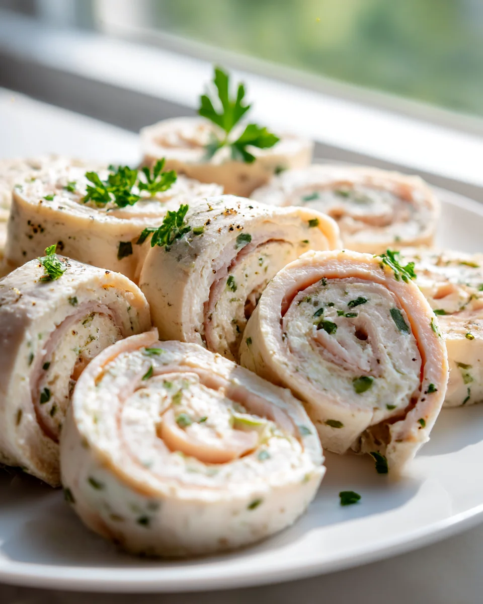 Delicious Turkey and Herb Cream Cheese Roll Ups Recipe