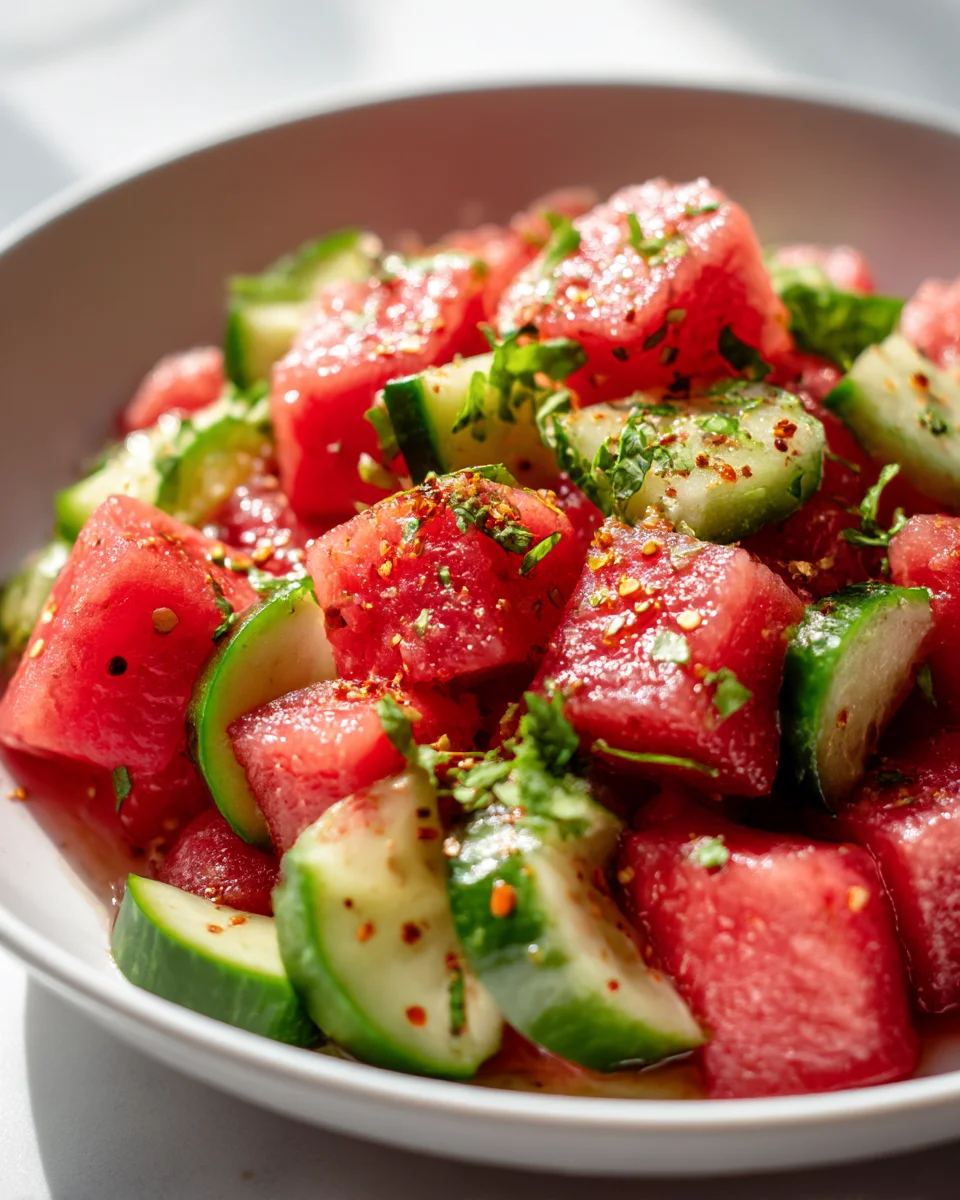 Spicy Watermelon Cucumber Salad
