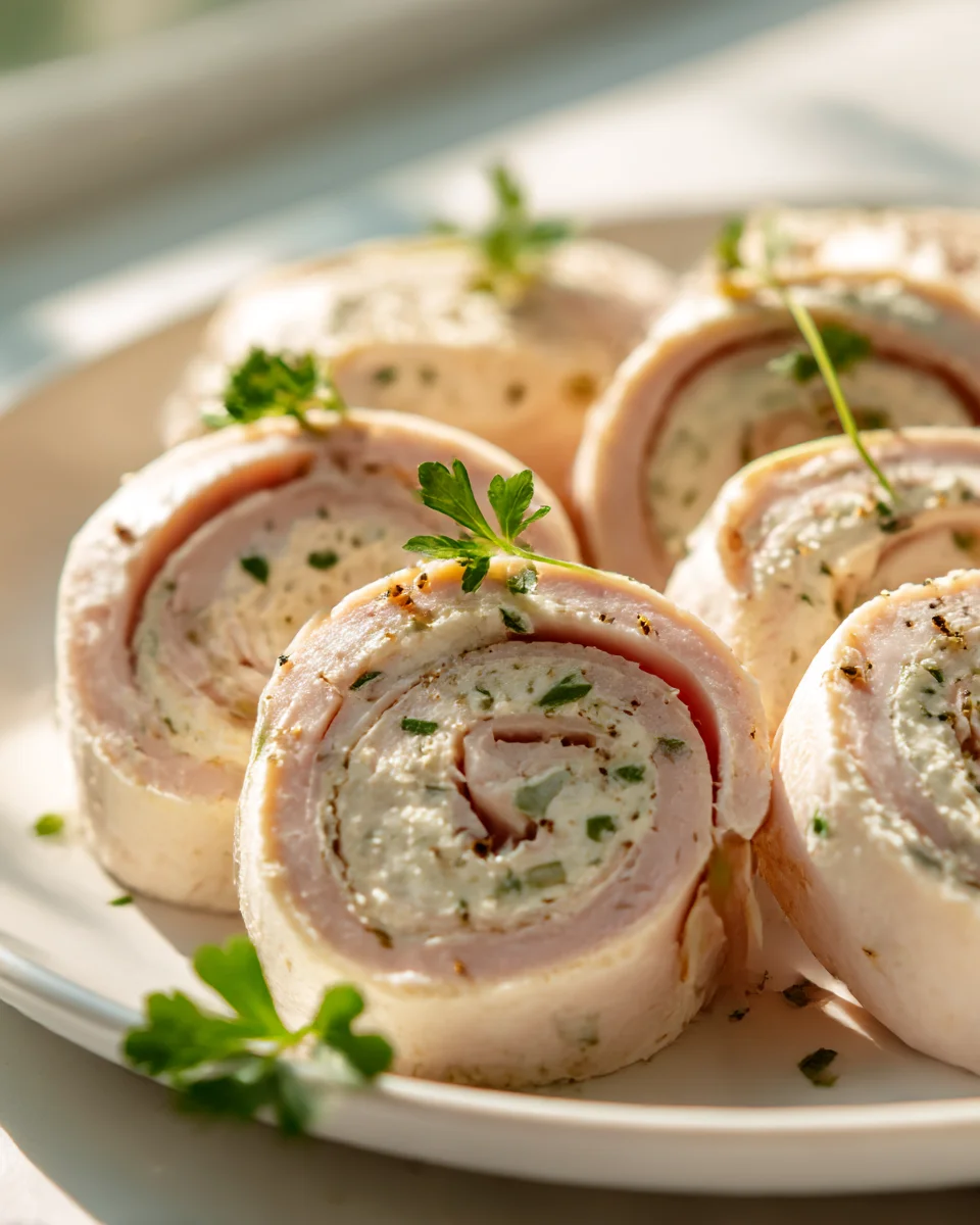 Delicious Turkey and Herb Cream Cheese Roll Ups Recipe