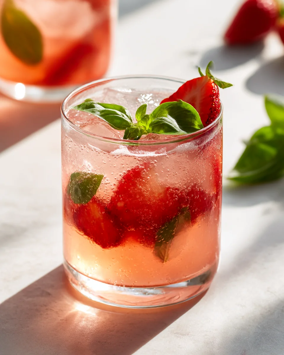 Strawberry Basil Gin Extract Smash Recipe for Refreshing Mocktails