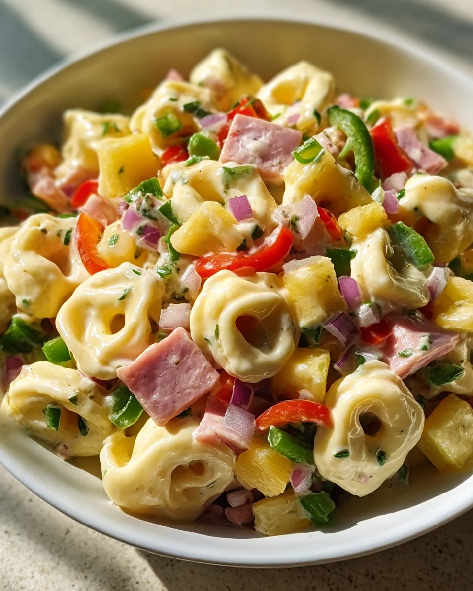 Delicious Hawaiian Tortellini Salad with Fresh Tropical Flavors