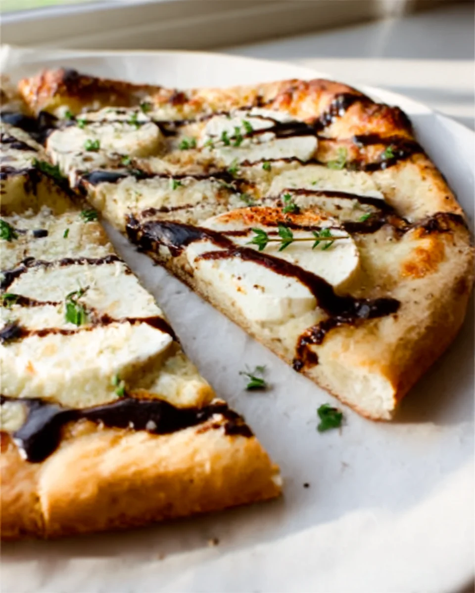 Heavenly White Pizza with Goat Cheese Delight