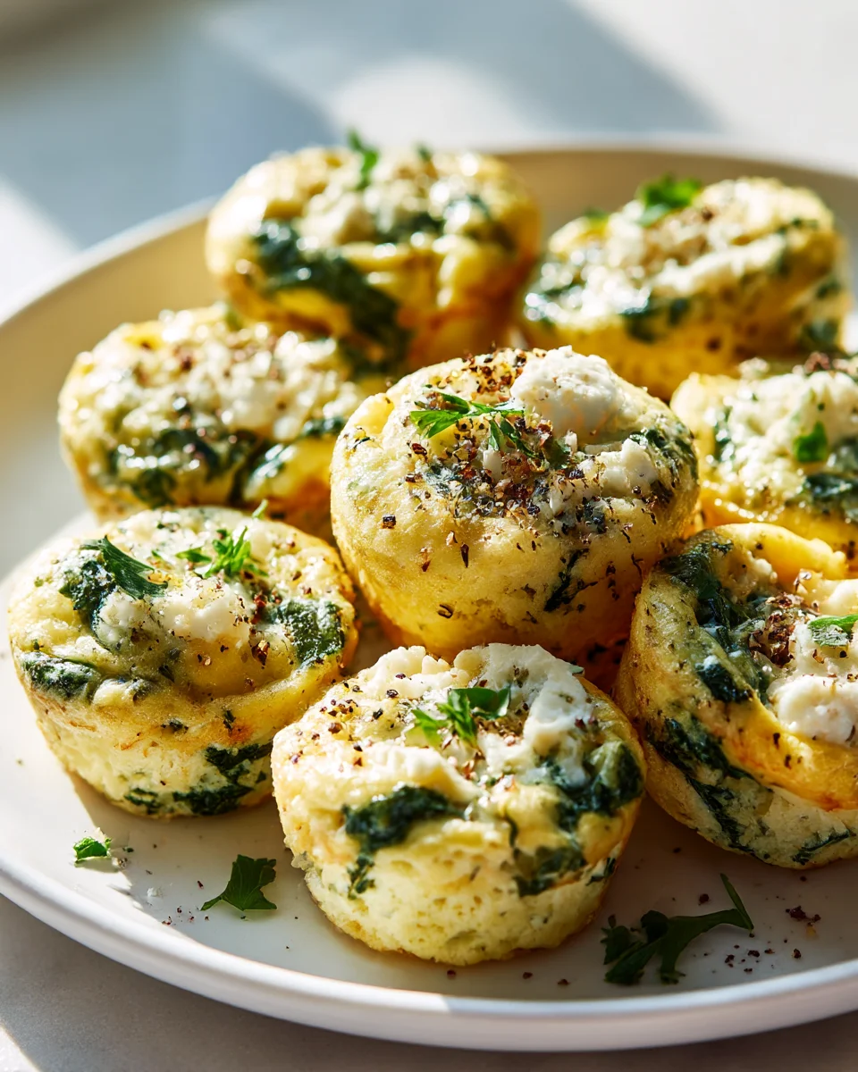 Irresistible Spinach Feta Egg Bites
