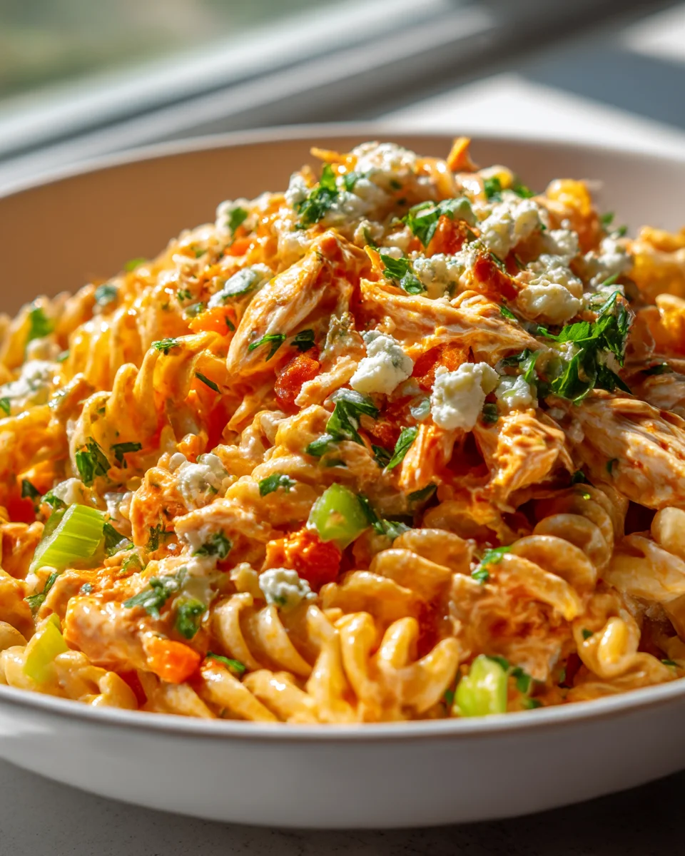 Buffalo Chicken Pasta Salad: Spicy, Creamy, and Delicious!