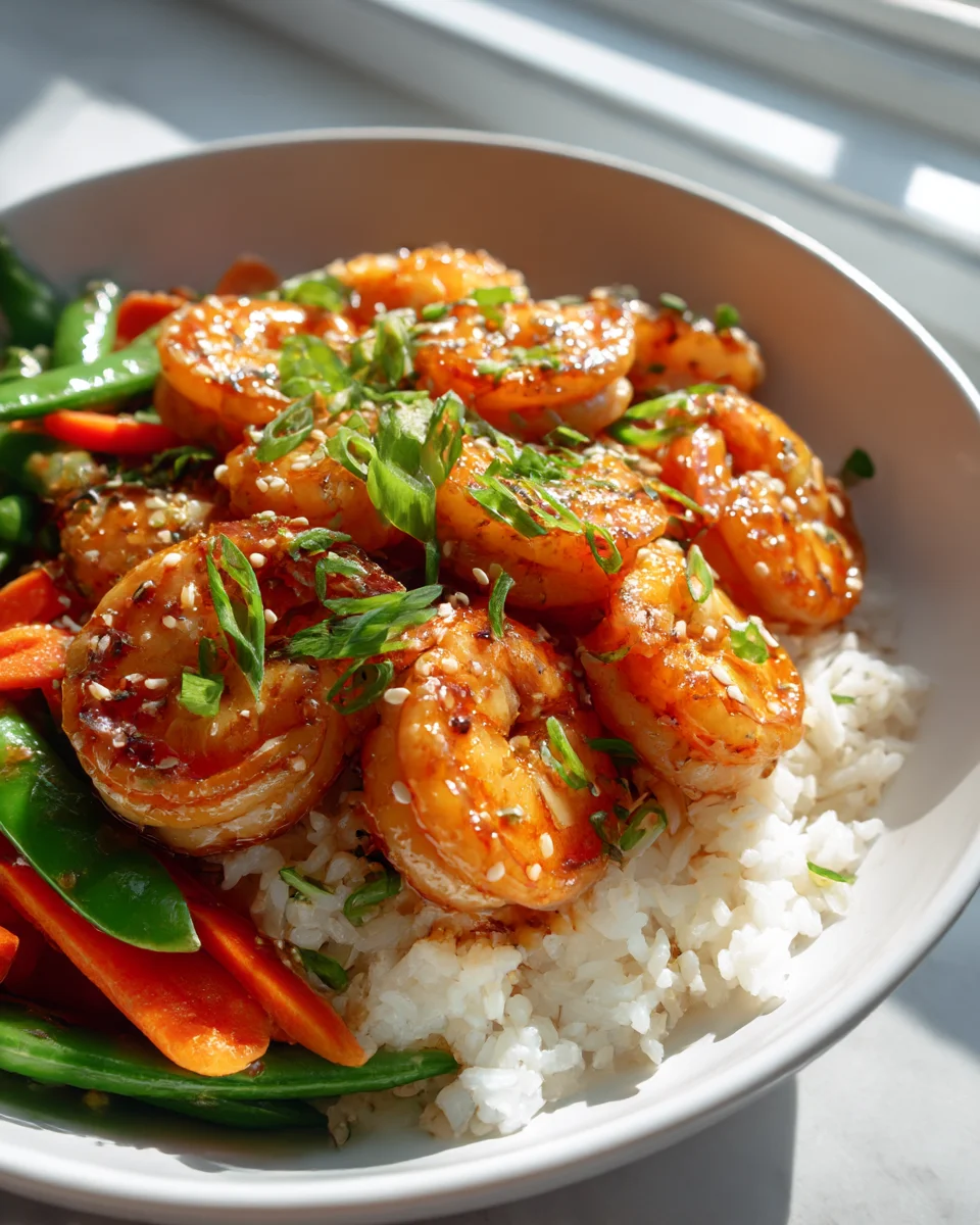 Miso Glazed Shrimp Rice Bowls: A Flavorful Delight!