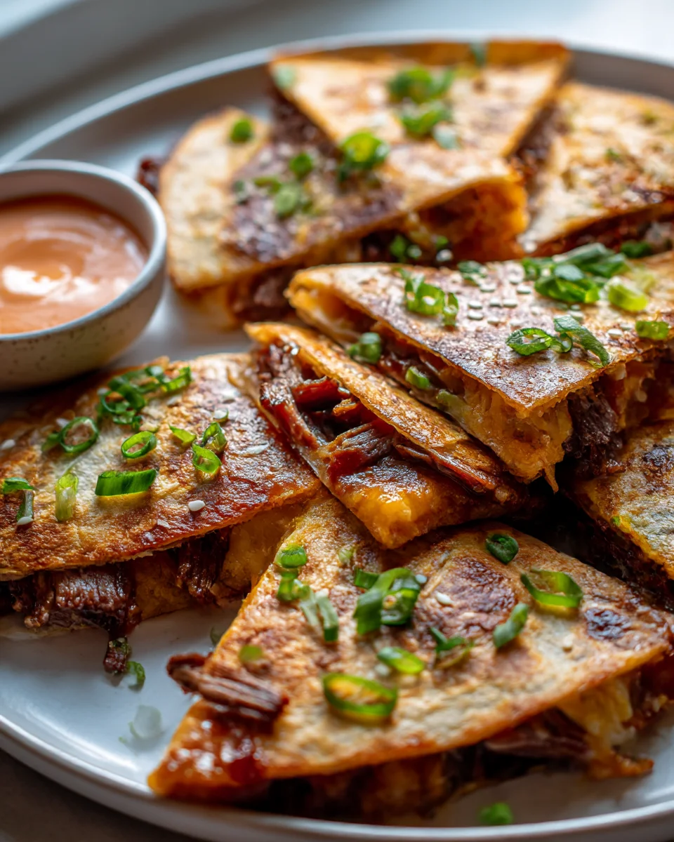 Korean BBQ Beef Quesadillas: Cheesy Flavor Explosion!