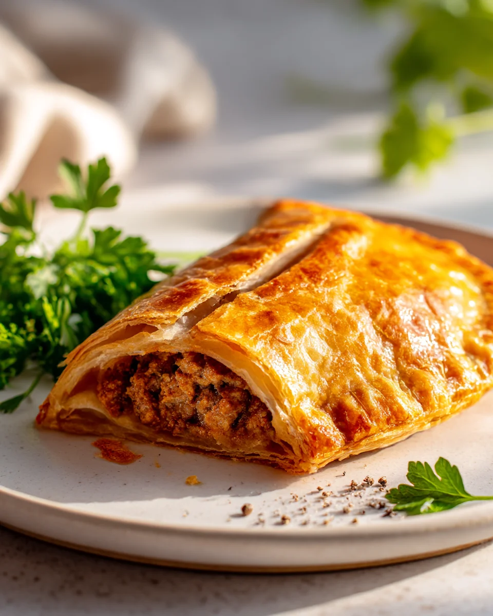 Beef Sausage Hand Pies with Flaky Crust