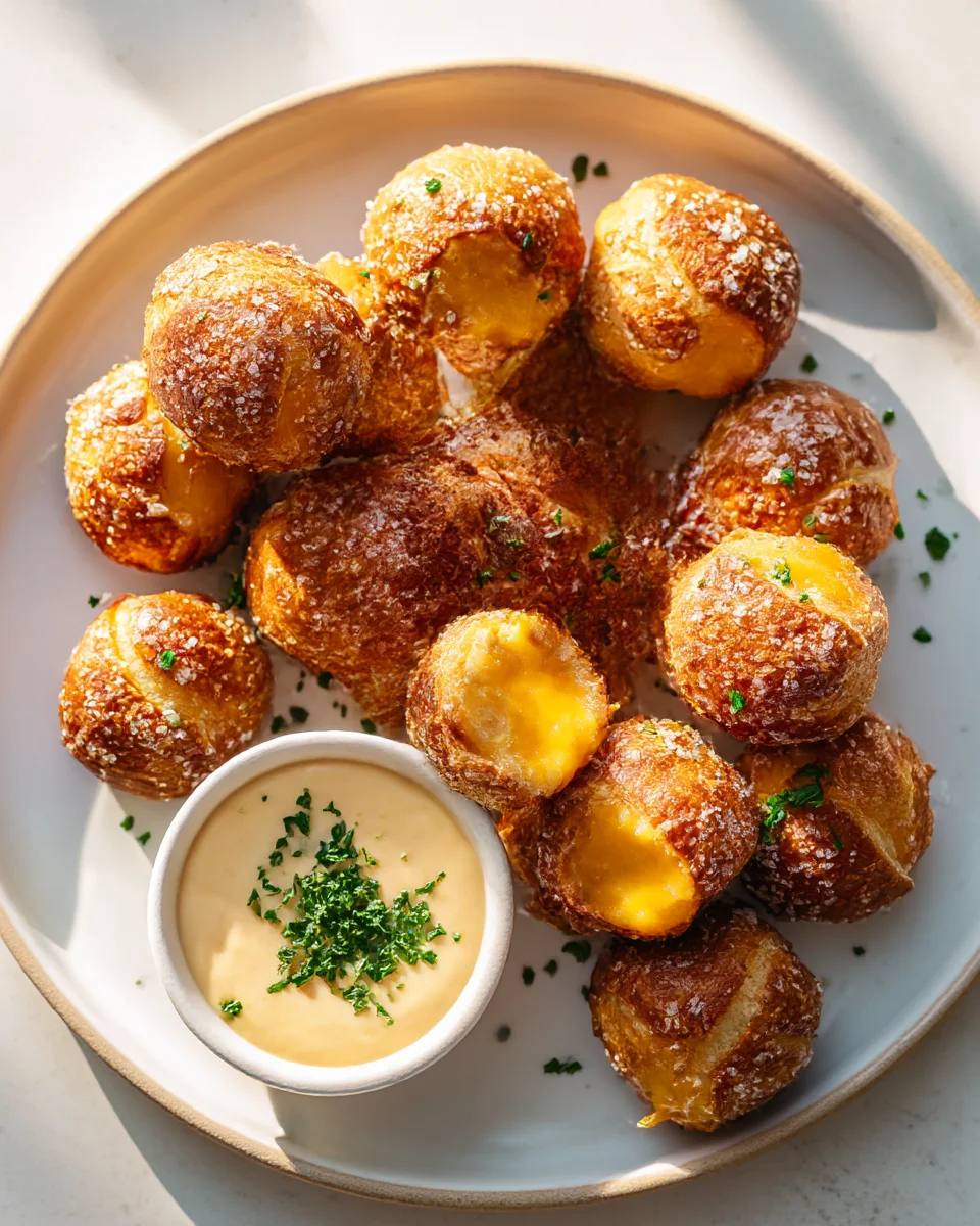 Cheddar Garlic Pretzel Bites with Dip: Irresistible Snack!