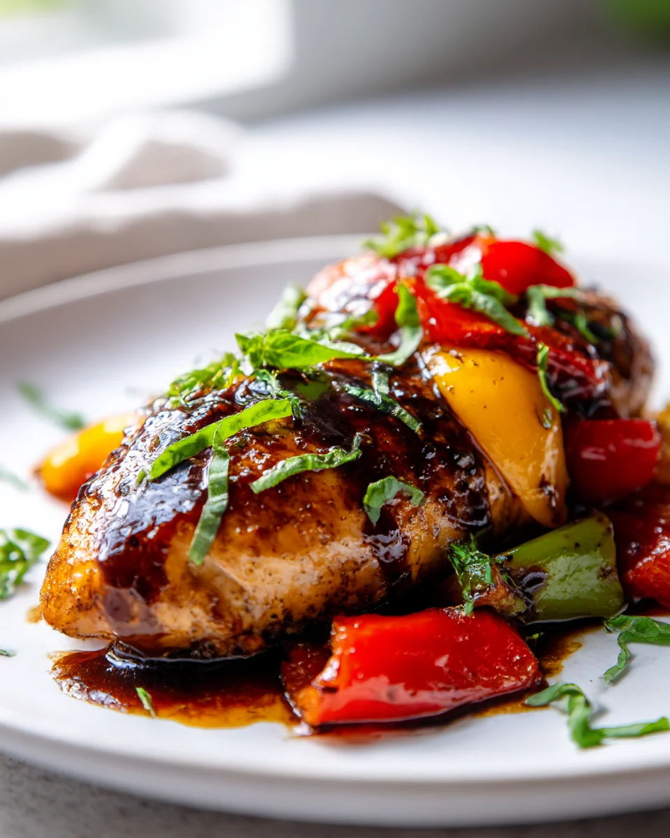 Balsamic Glazed Chicken with Bell Peppers: Easy, Flavorful Recipe
