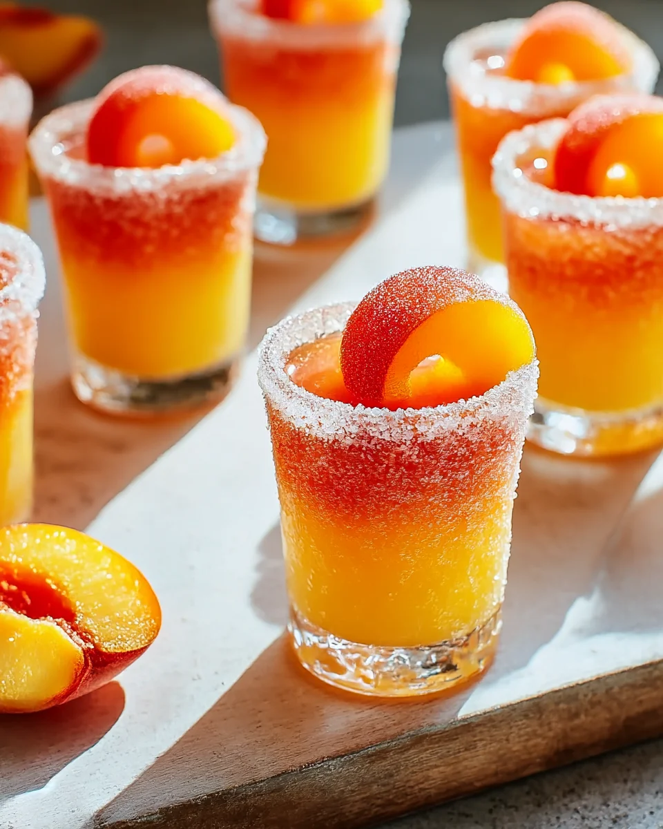 Delicious Peach Ring Pop Shots: Fun Non-Alcoholic Recipe!