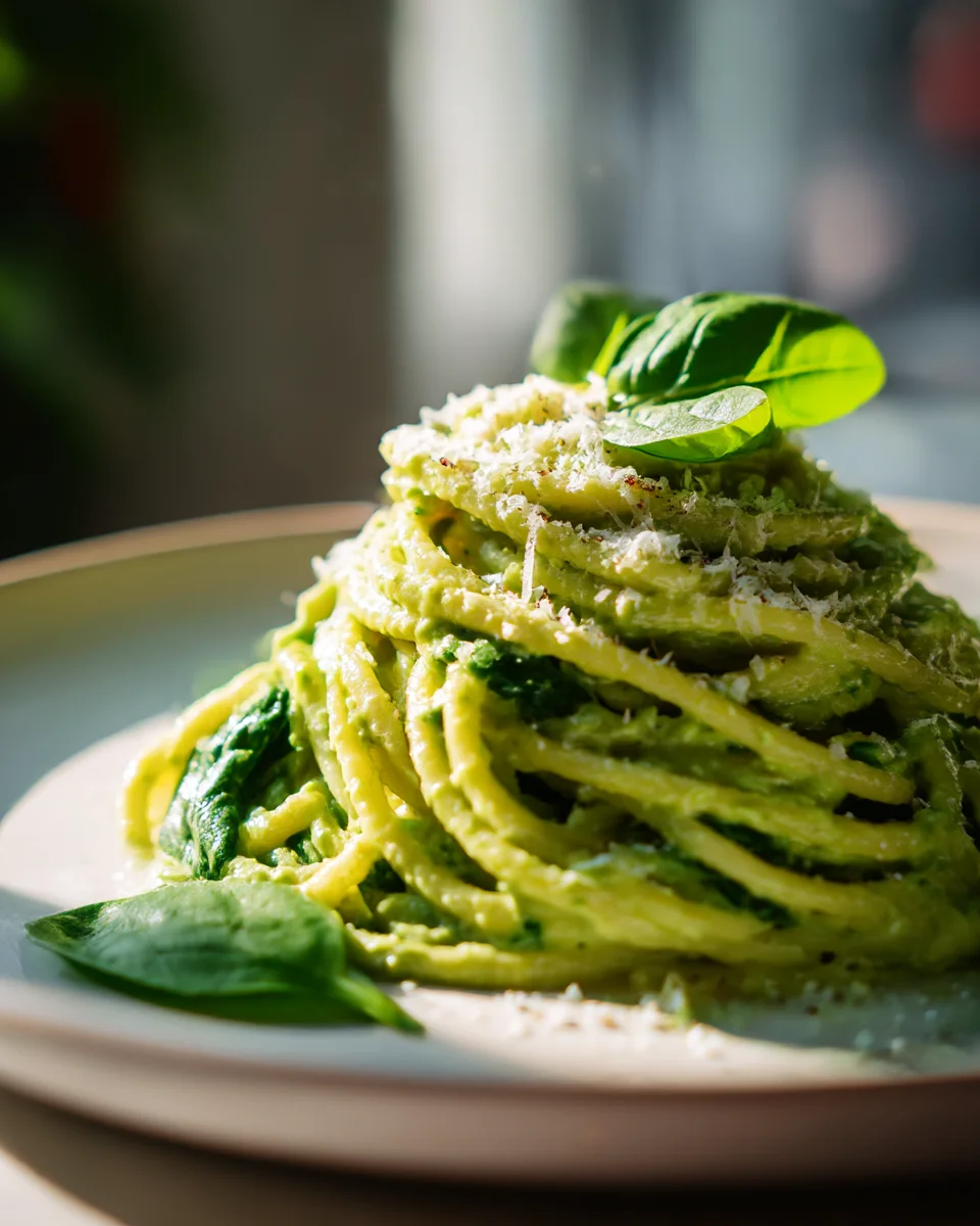 Lush Avocado Spinach Pasta Delight