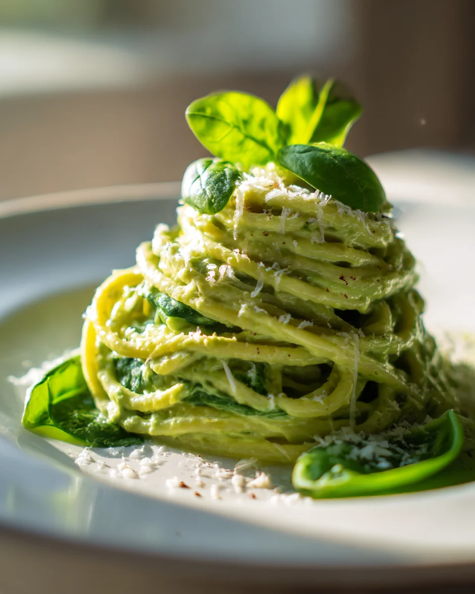 Lush Avocado Spinach Pasta Delight